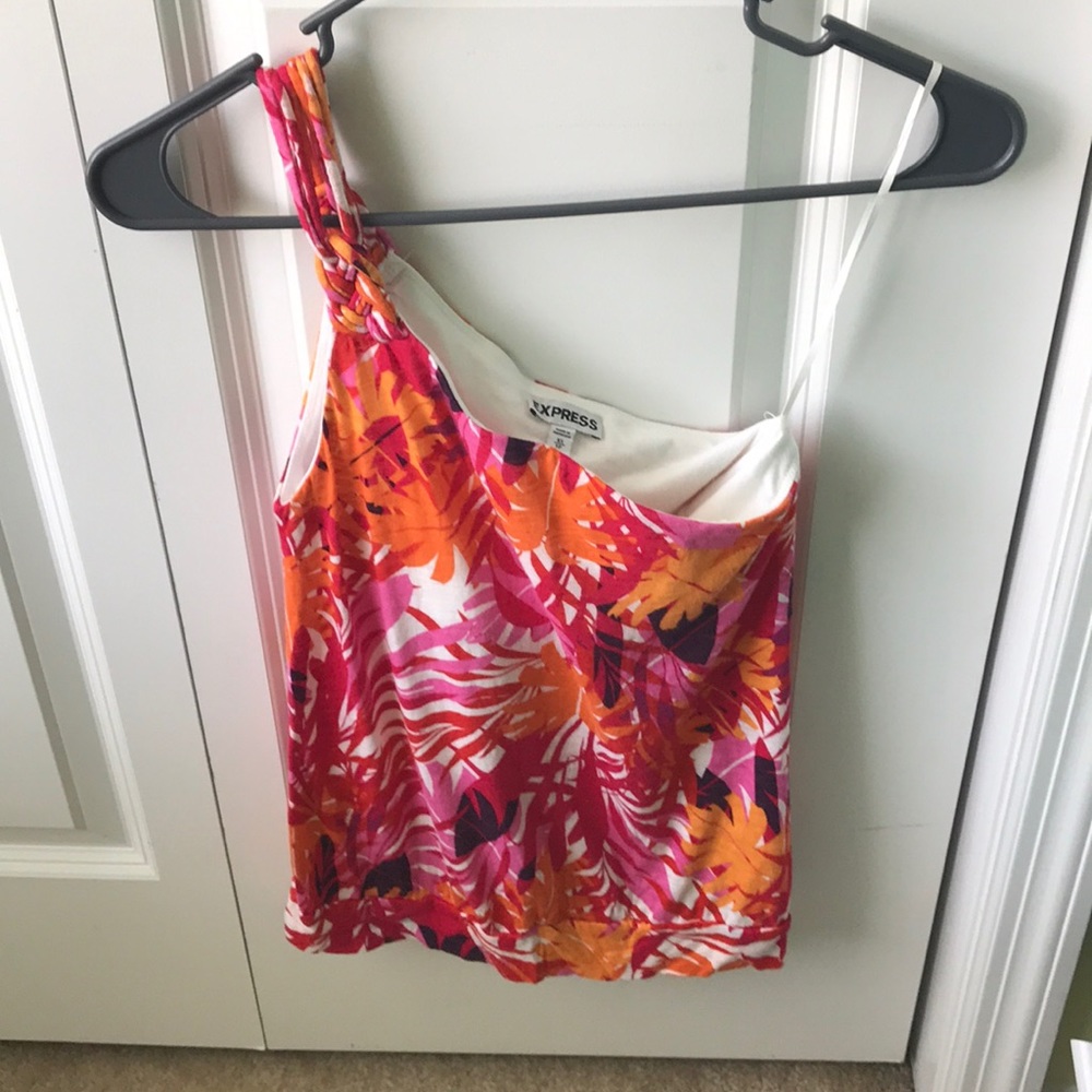 Express one shoulder floral print top